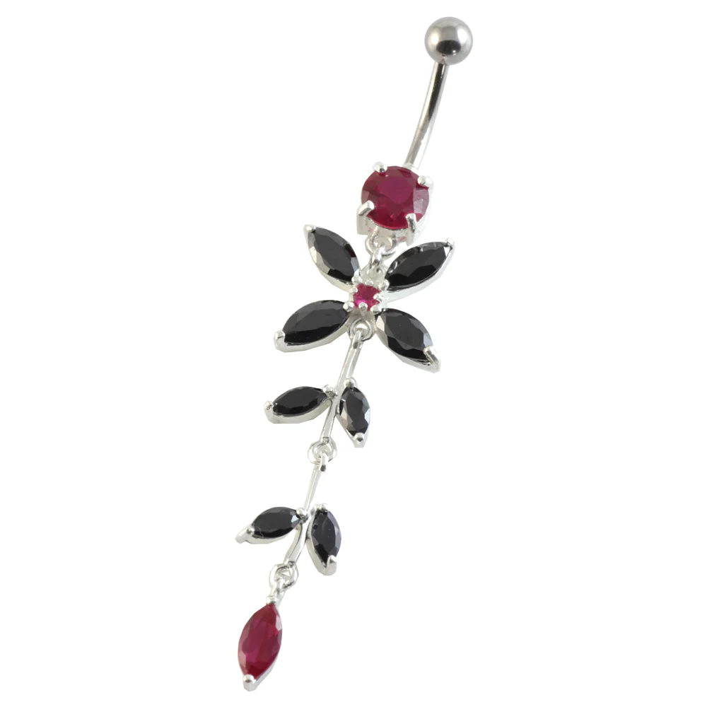 Jewelled Flowers Navel Curved Bar - Image 6