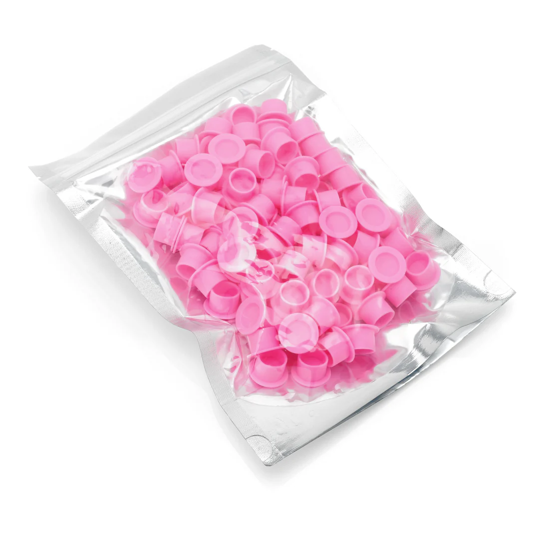 MOTH Round Silicone Ink Caps – 100 pcs (Black / Pink / White) - Image 5