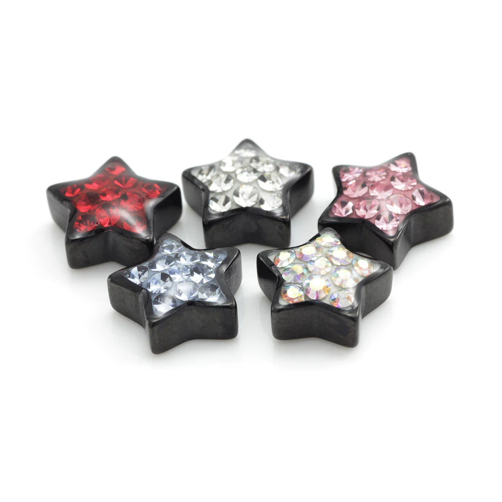 PVD Black Steel Gem Star - Attachment Only