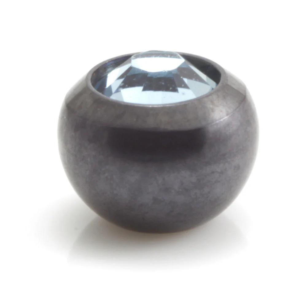PVD Black Ti Clip In Gem Ball