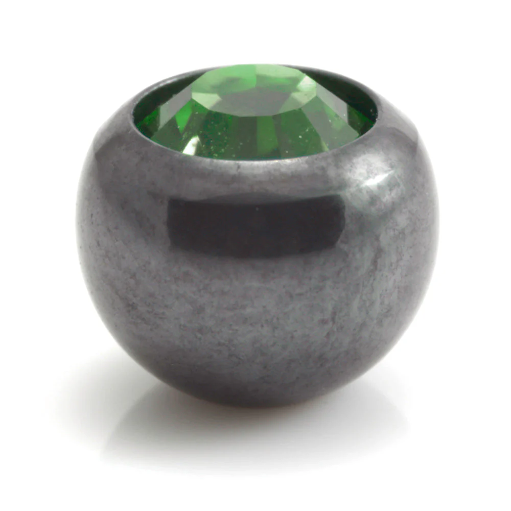 PVD Black Ti Clip In Gem Ball - Image 10