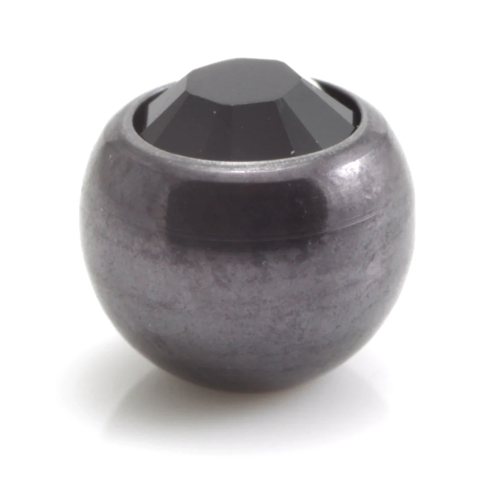 PVD Black Ti Clip In Gem Ball - Image 8