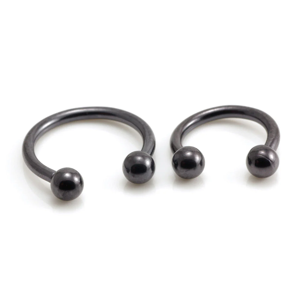 PVD Black Ti Micro Circular Barbell