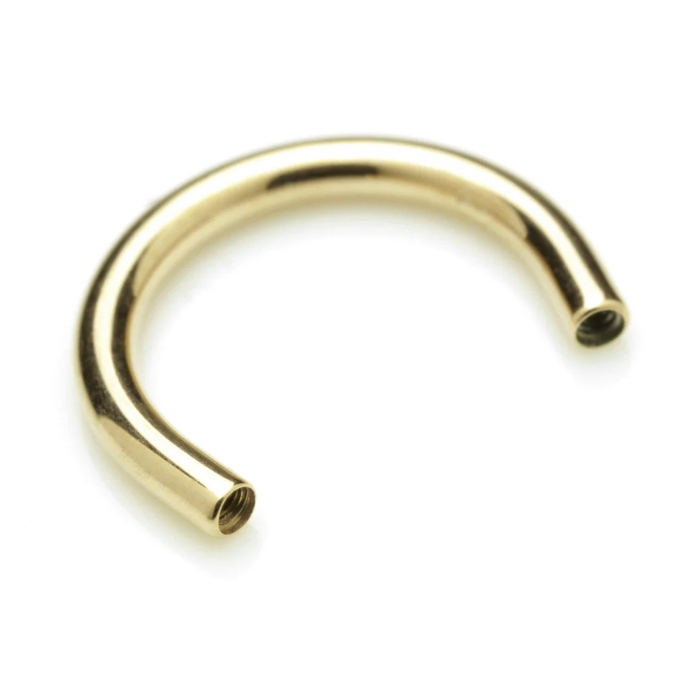 PVD Gold Ti Internal Thread Micro Circular Barbell Stem
