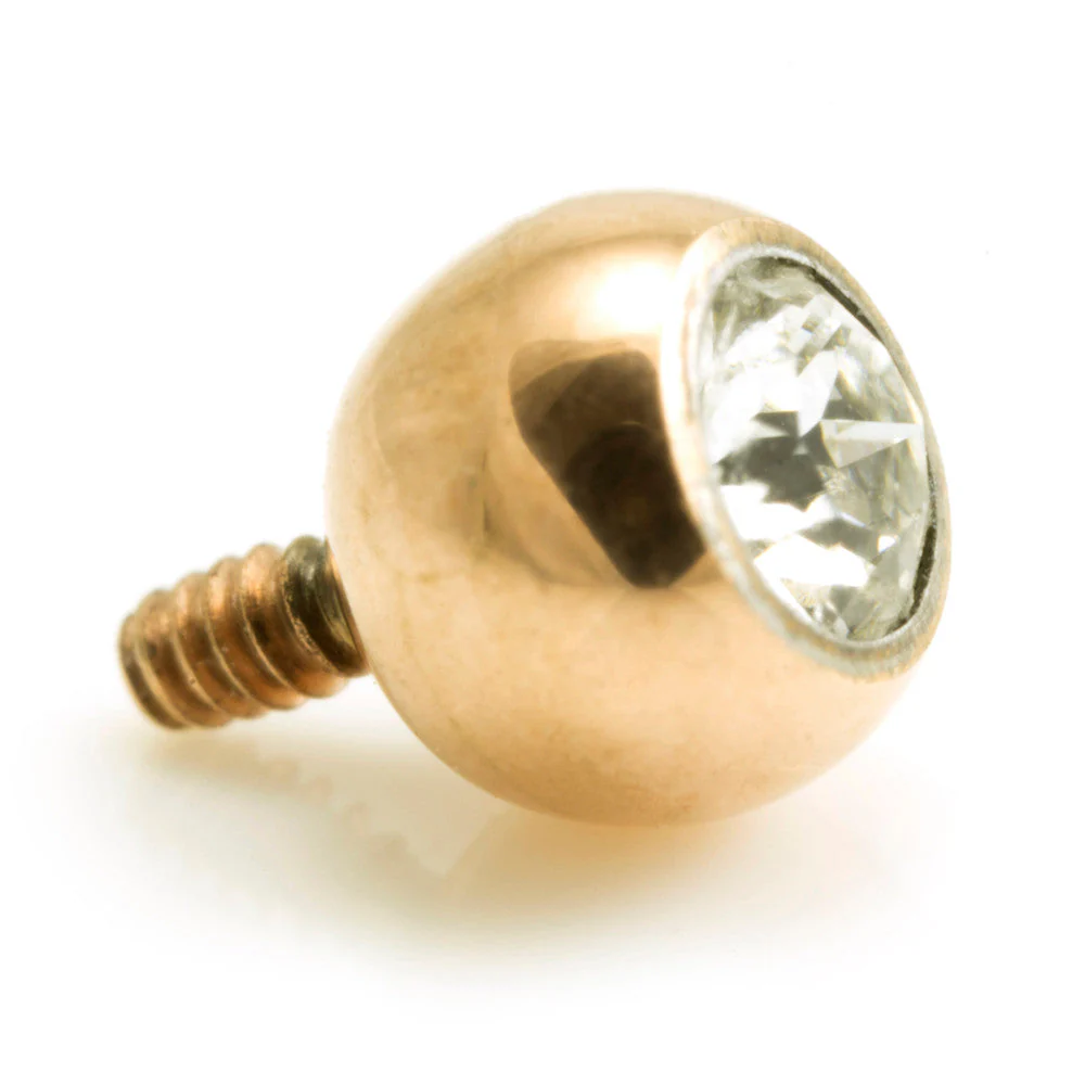 PVD Gold Ti Micro Gem Ball - Image 2