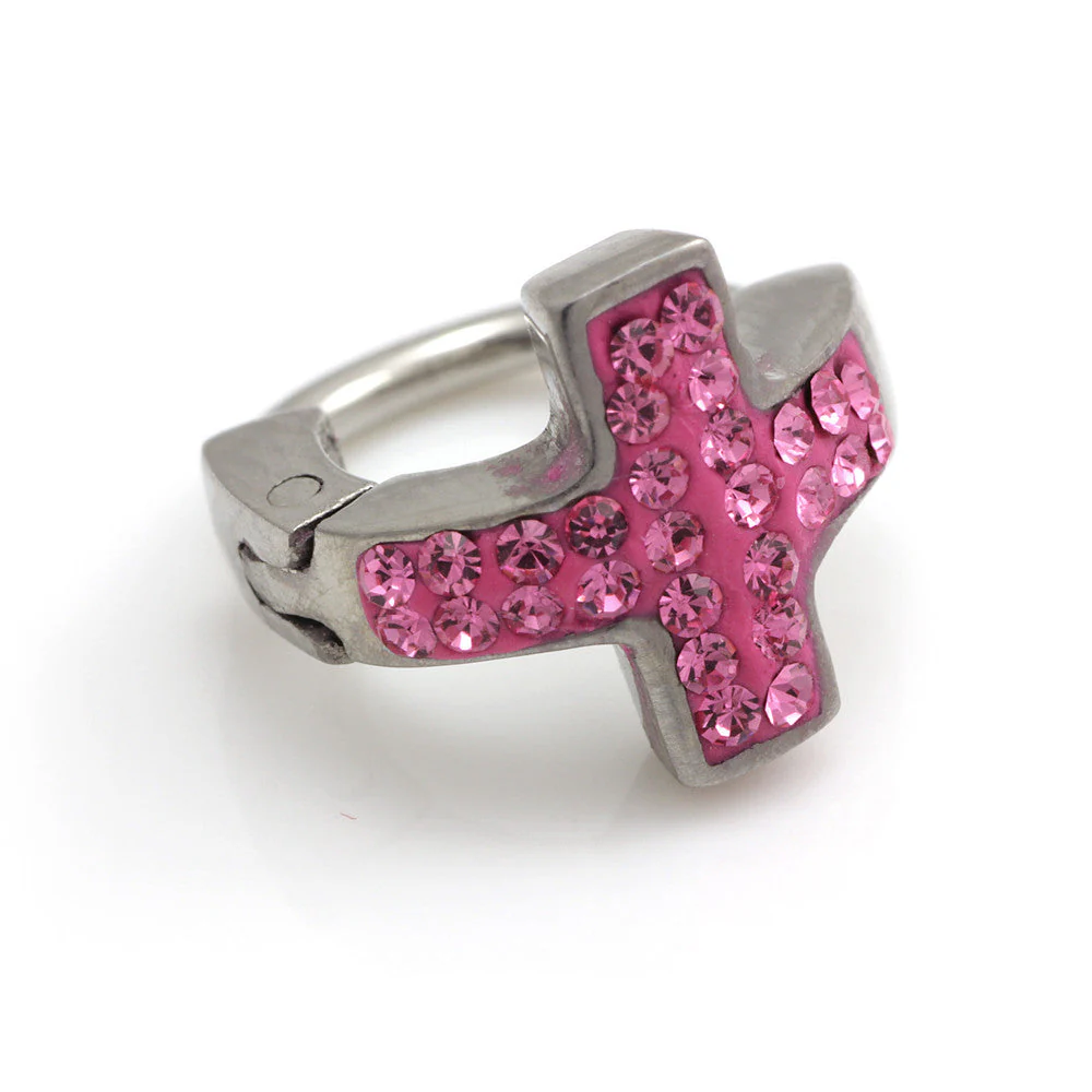 Gem Cross Hinged Ring