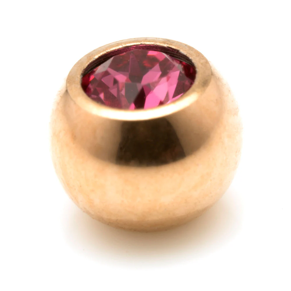 Rose Gold PVD Ti Gem Ball External - Image 2