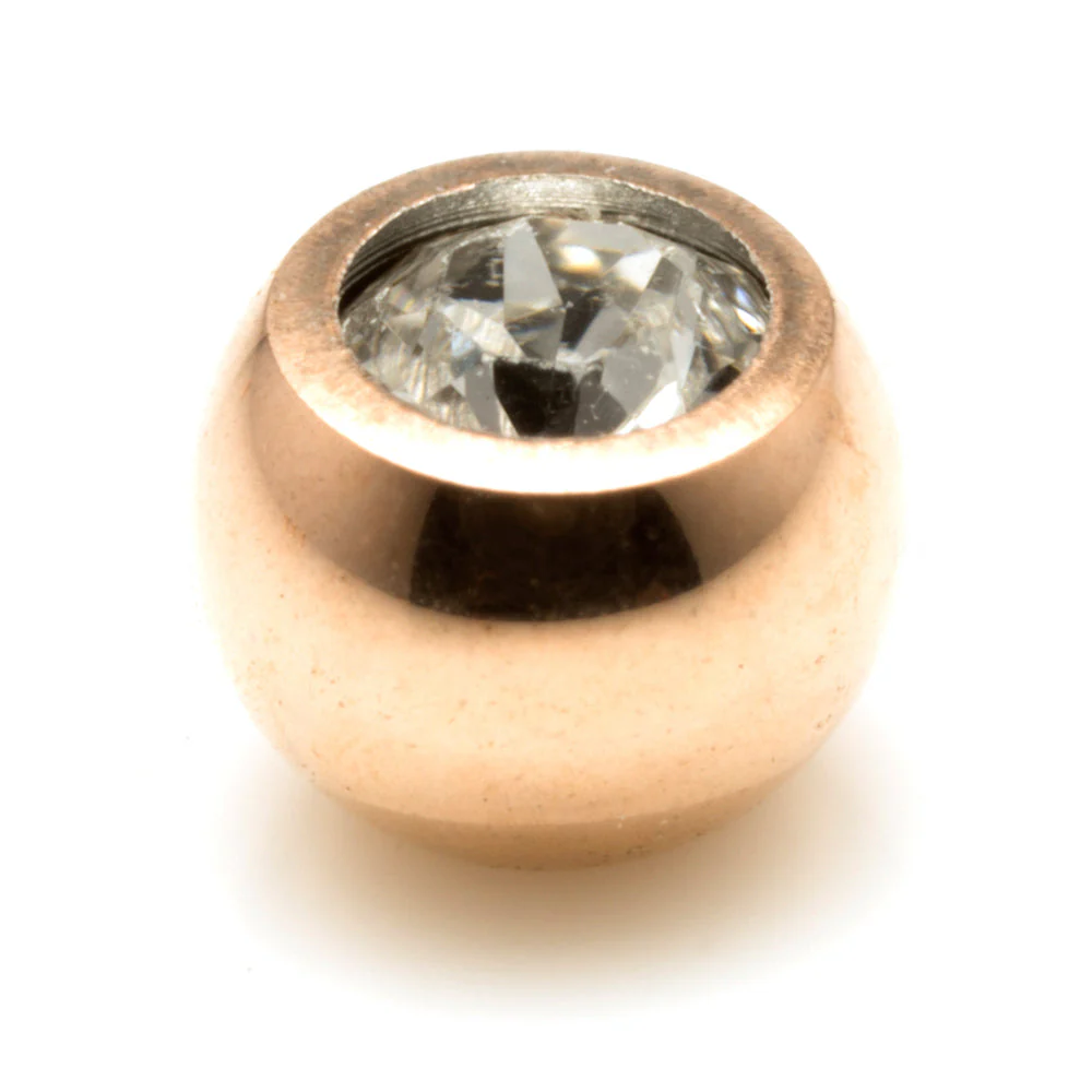 Rose Gold PVD Ti Gem Ball External - Image 4