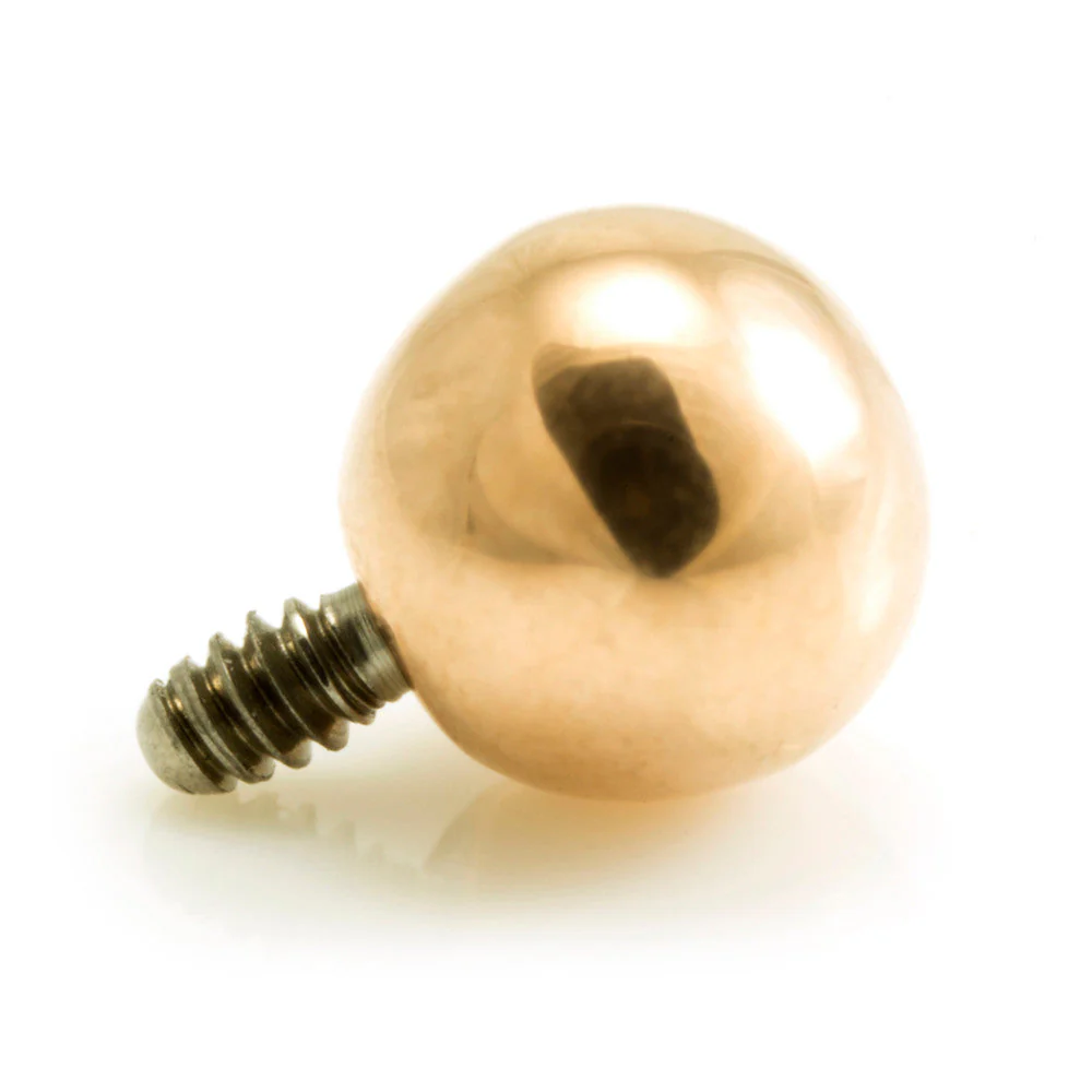 Rose Gold PVD Ti Internal Micro Ball-1.2mm-2mm