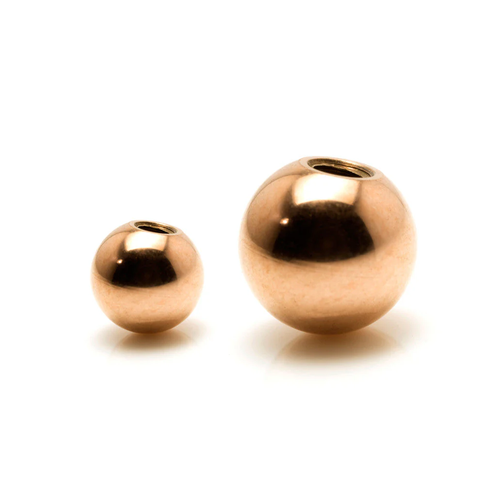 Rose Gold PVD Ti Micro Plain Ball External