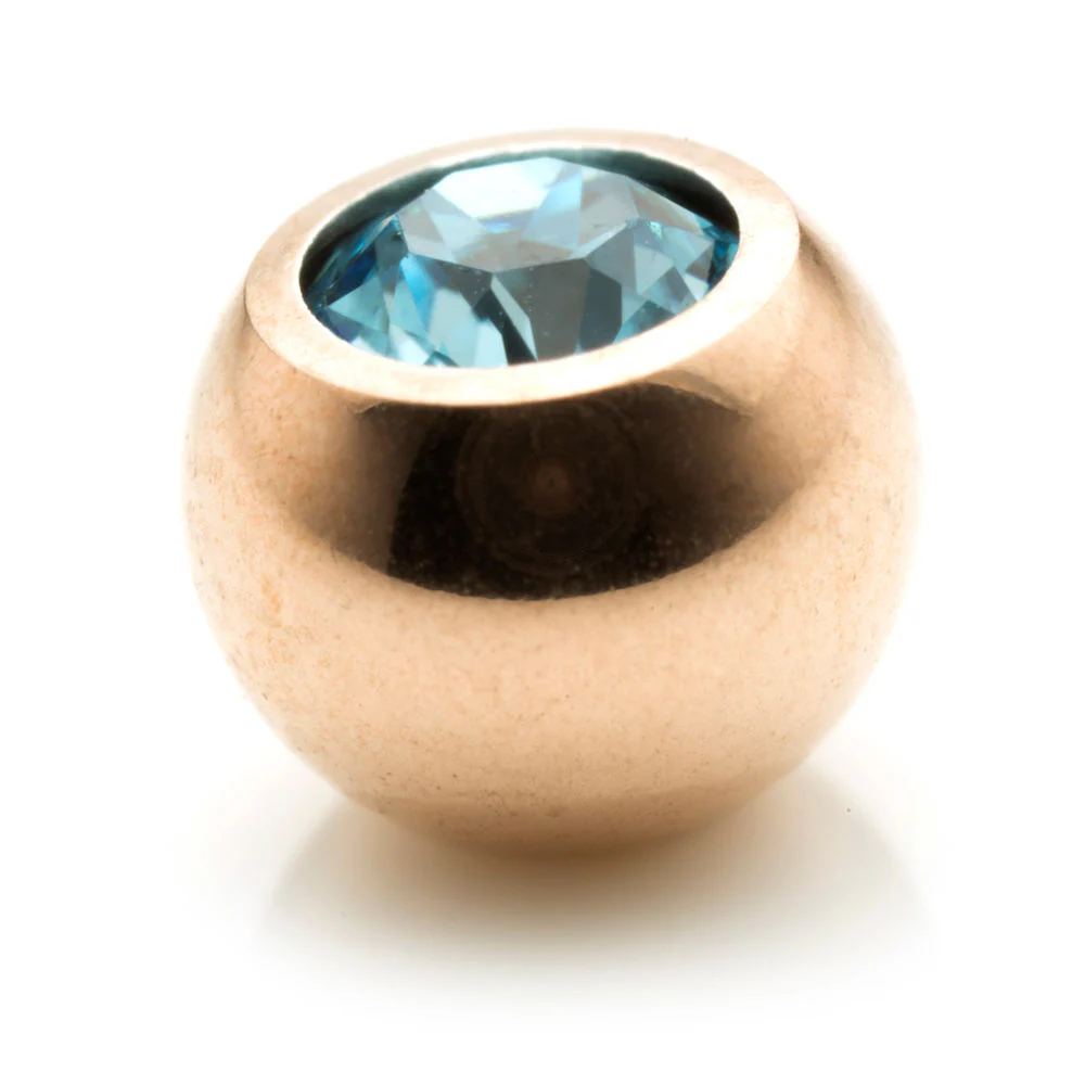 Rose Gold Steel Gem Ball - Image 13