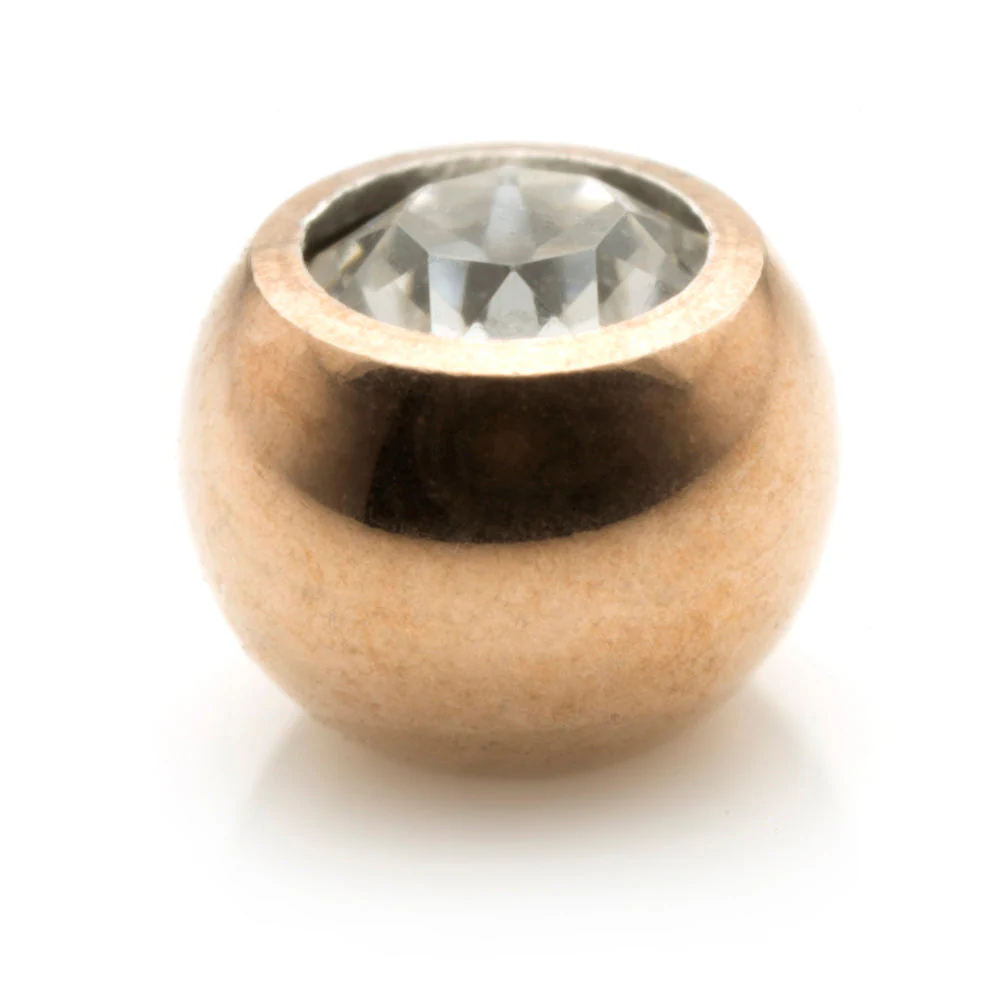 Rose Gold Steel Gem Ball - Image 9