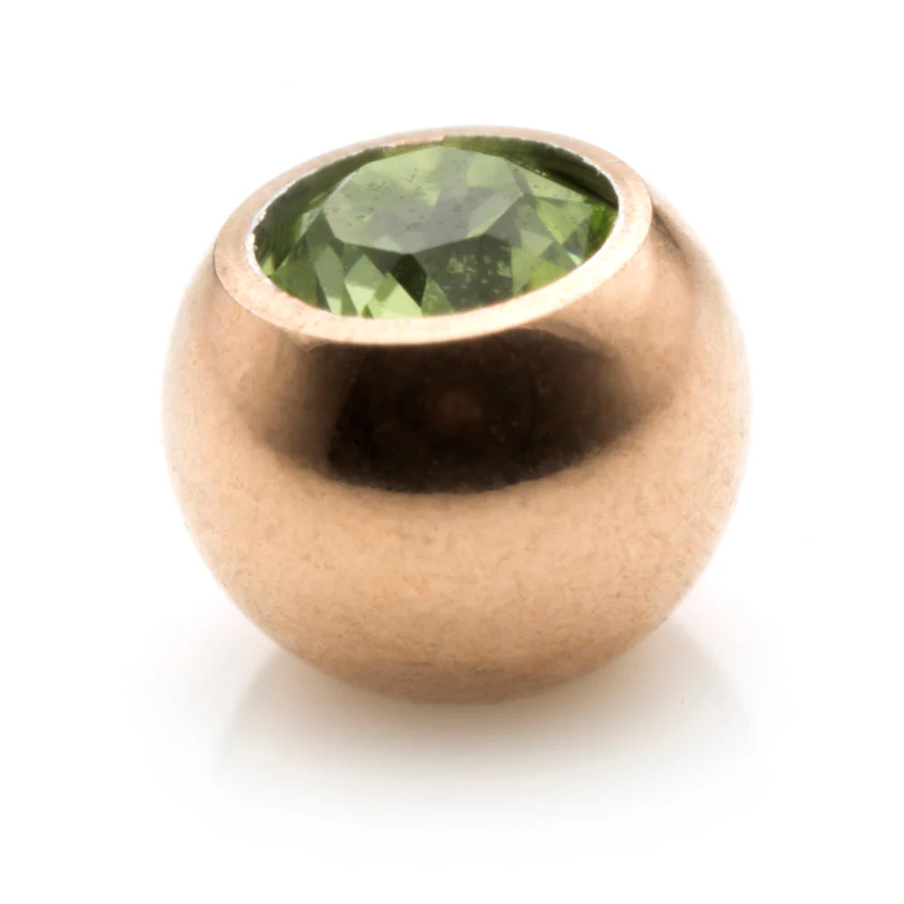 Rose Gold Steel Micro Gem Ball - Image 4