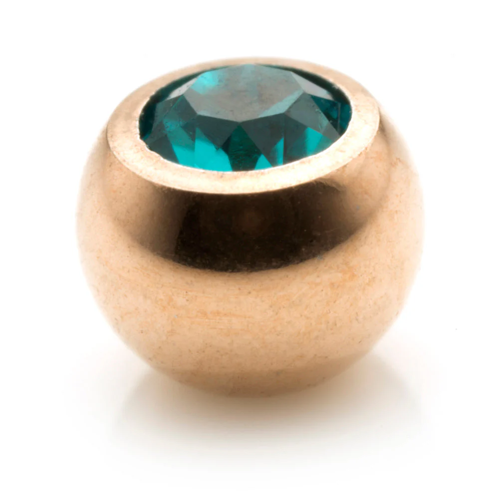 Rose Gold Steel Micro Gem Ball - Image 8