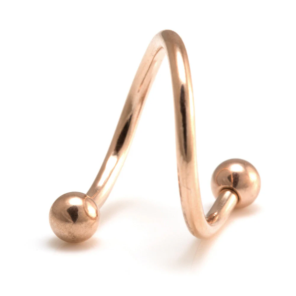 Rose Gold Steel Micro Spiral