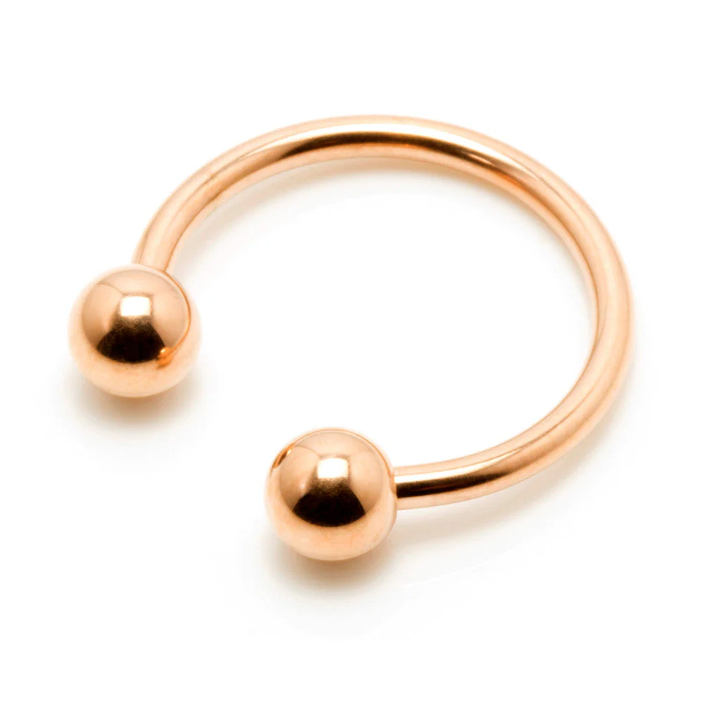 Rose Gold Ti Circular Barbell External - 1.6mm
