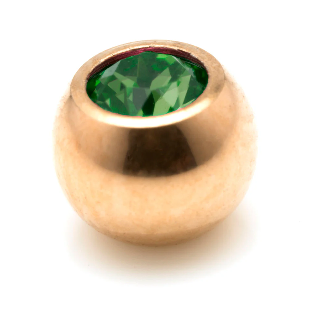 Rose Gold Ti PVD Gem Ball - External - Image 9