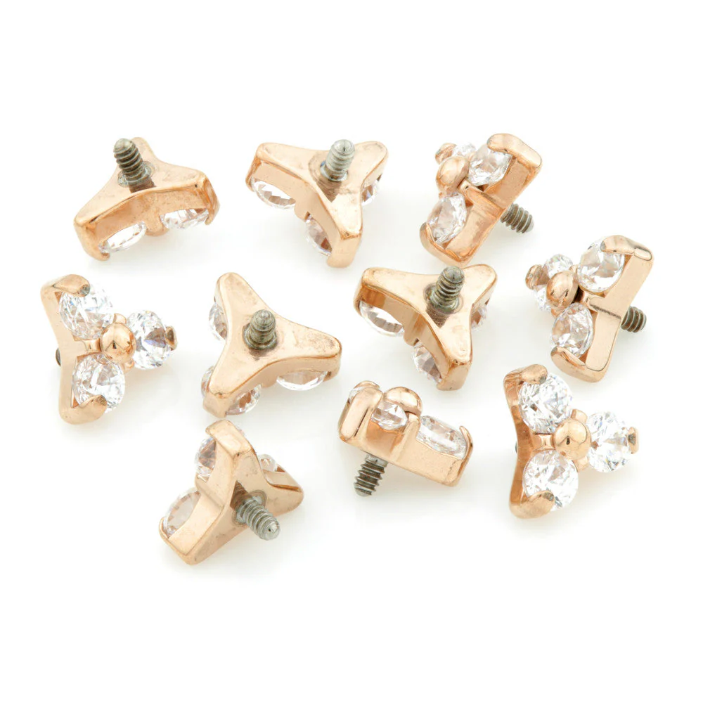 Rose Gold Titanium Micro Gem Trinity - Image 2