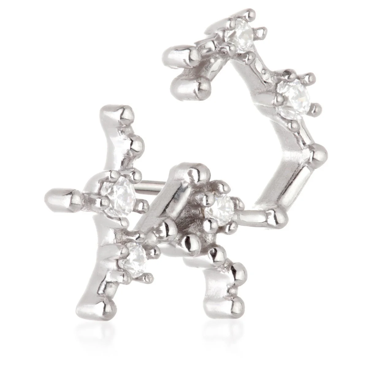 Sagittarius Threadless Jewelled Zodiac Constellation Pin Attachment - Image 2