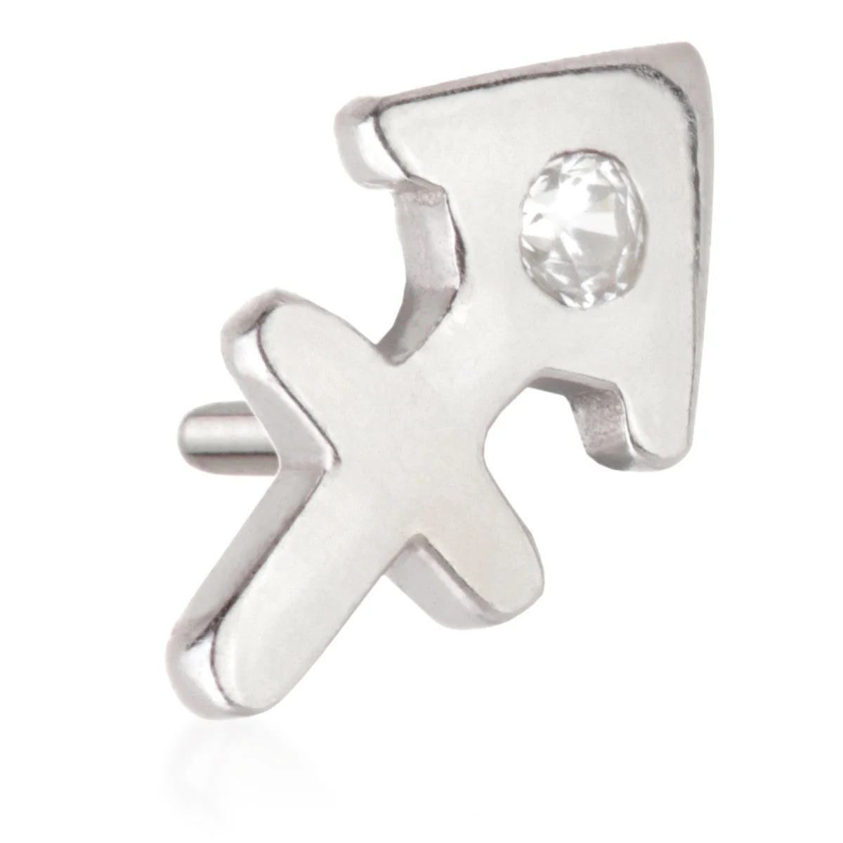 Sagittarius Threadless Jewelled Zodiac Pin Attachment - Image 2