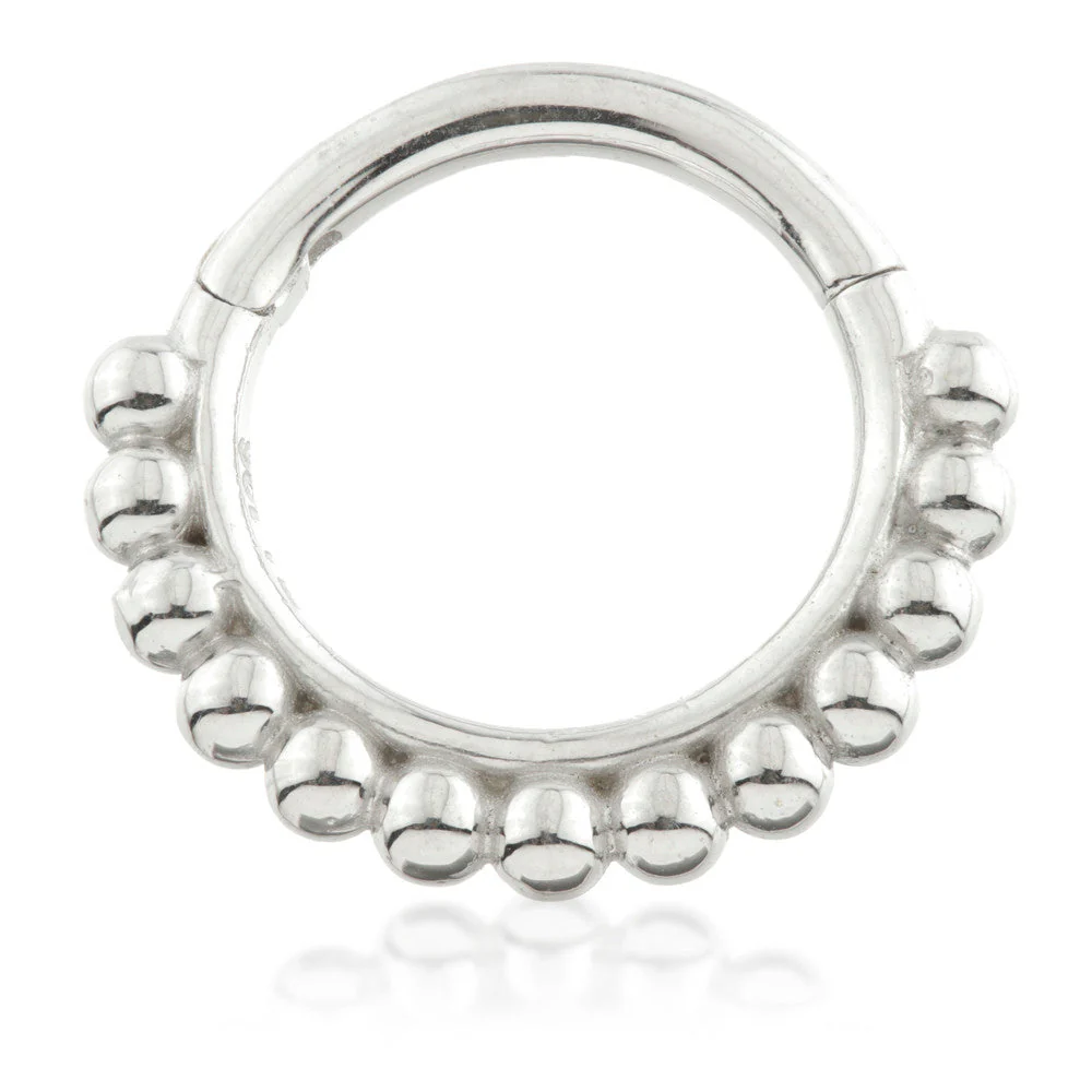 Solid Gold Ball Hinge Ring