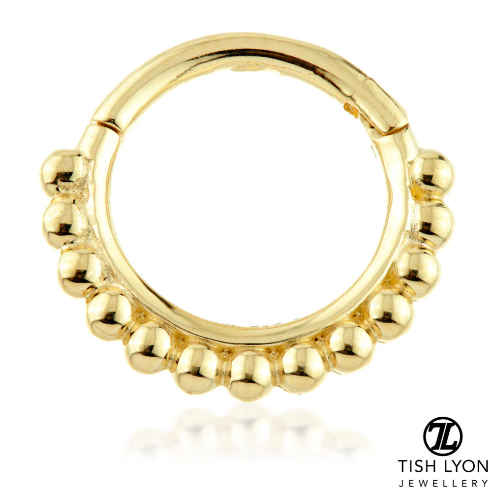 Solid Gold Ball Hinge Ring - Image 2
