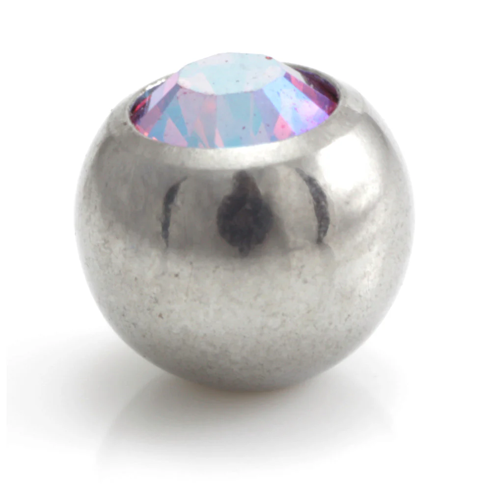 Steel Clip In Gem Ball