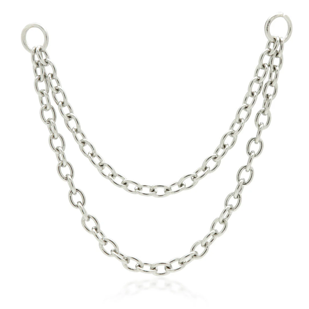 Steel Double Hanging Chain Charm - SBCHAIN7
