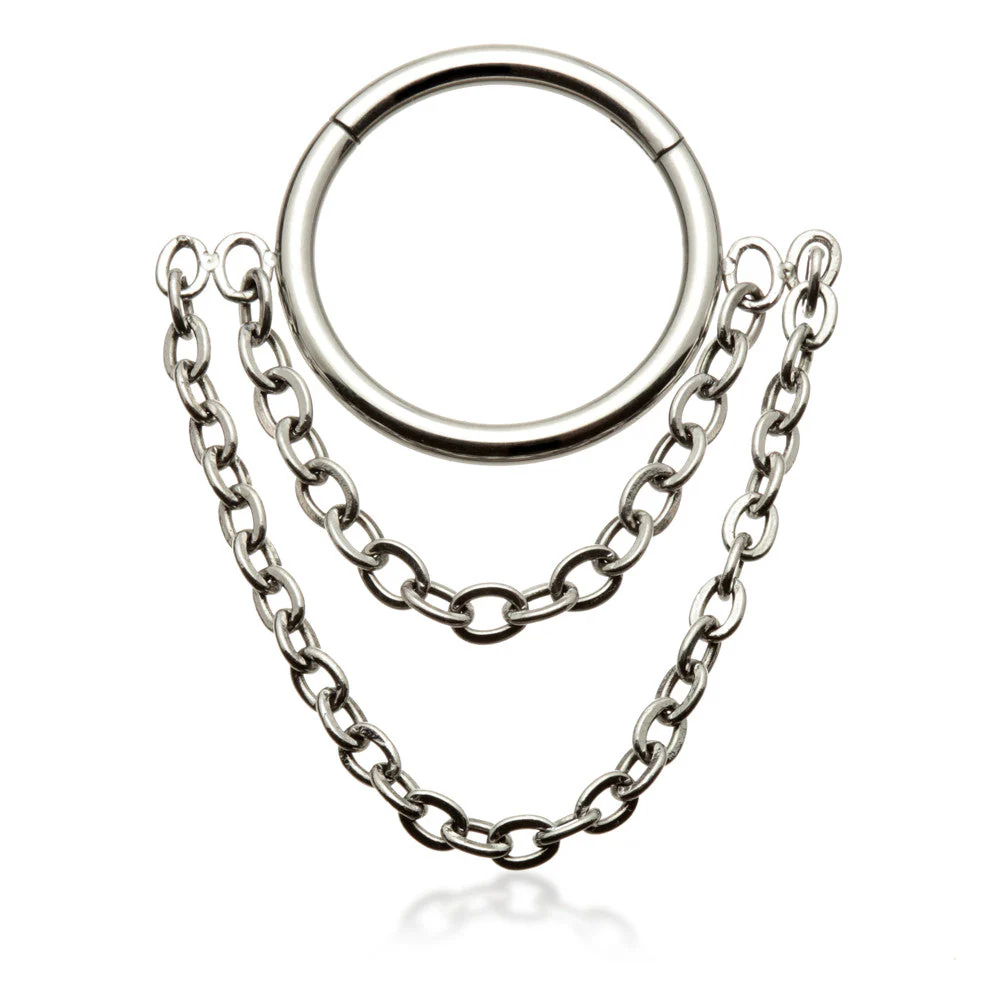 Steel Double Layered Chain Hinged Ring