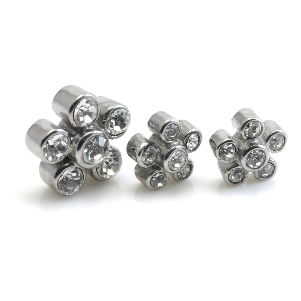 Steel External Thread Gem Flower Attachment