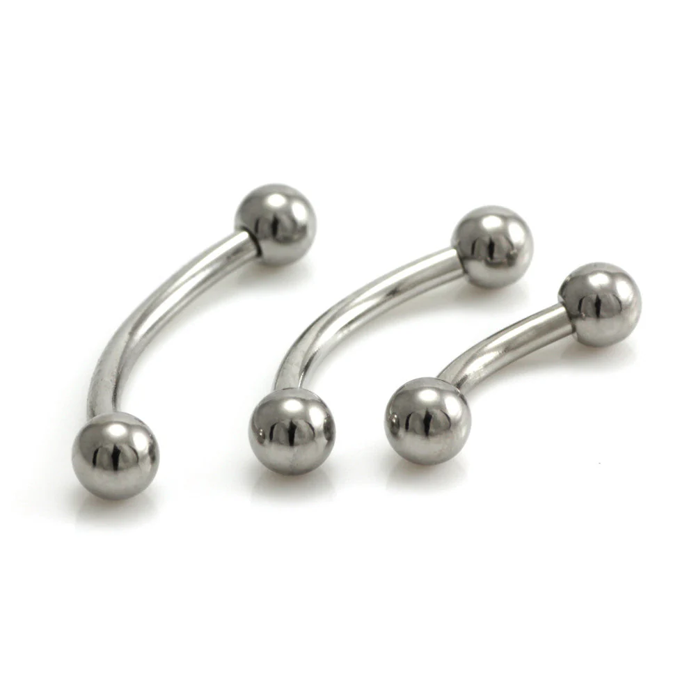 Steel External Thread Micro Curved Barbell