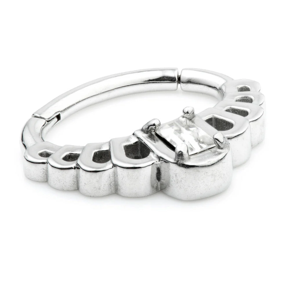 Steel Hinge Cluster Daith Ring