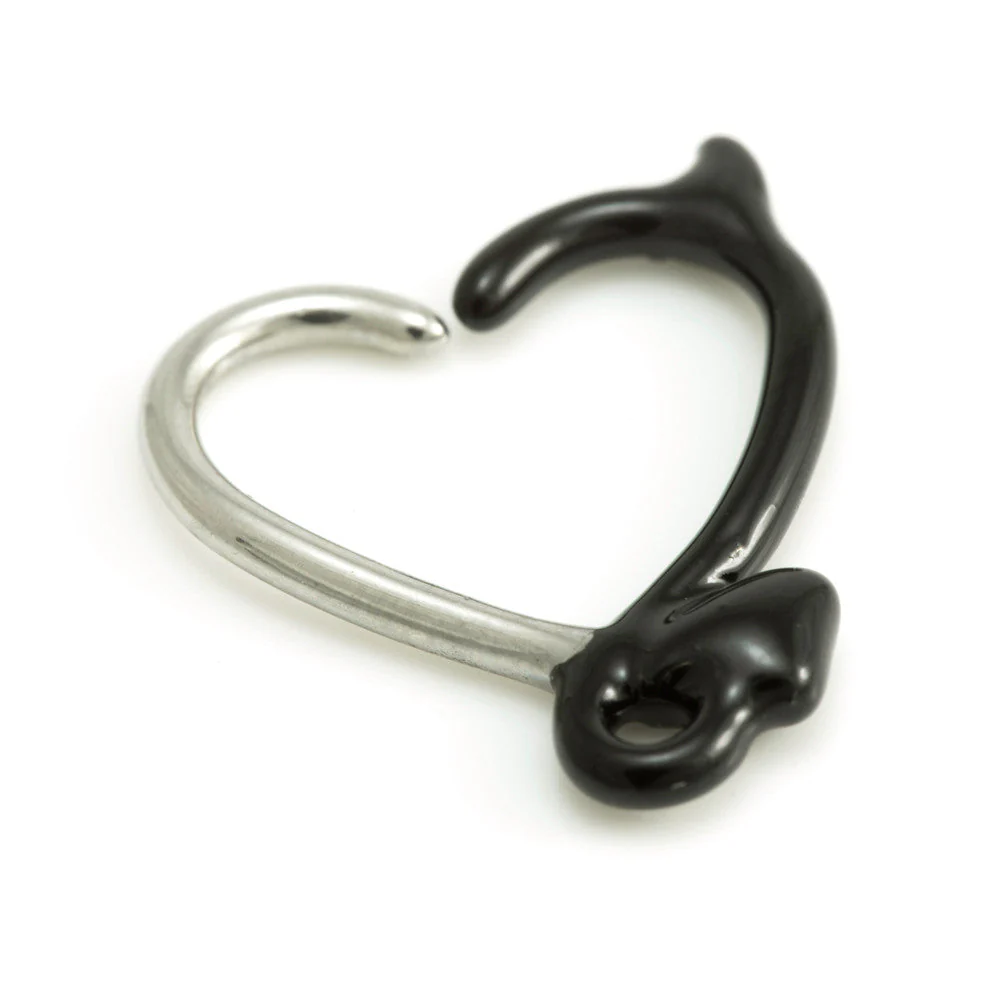 Steel Horny Heart Ring - HORNYHRING