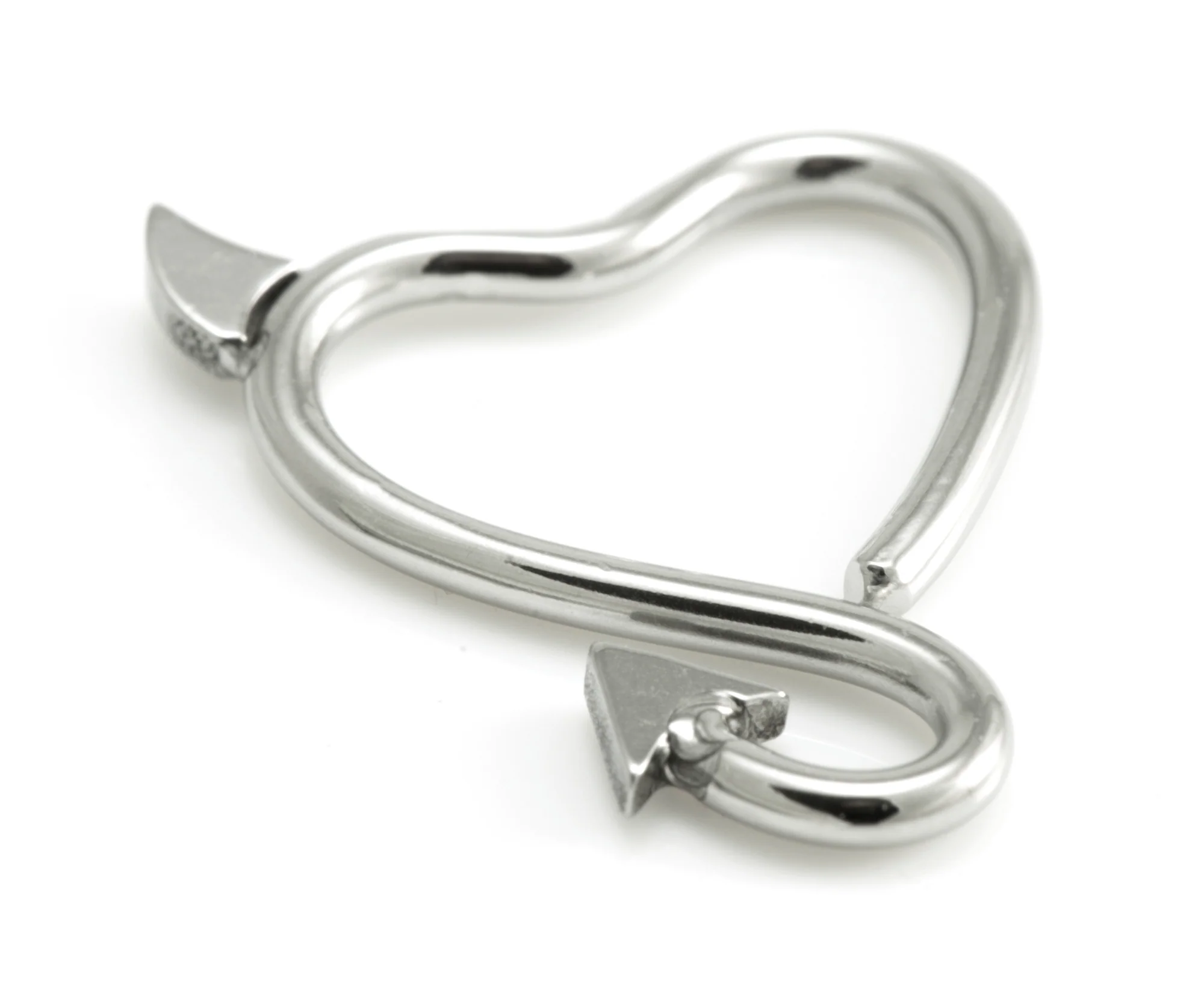 Steel Horny Heart Ring - HORNYHRING2