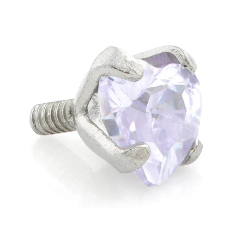 Steel Internal Prong Heart Gem Attachment - Image 3