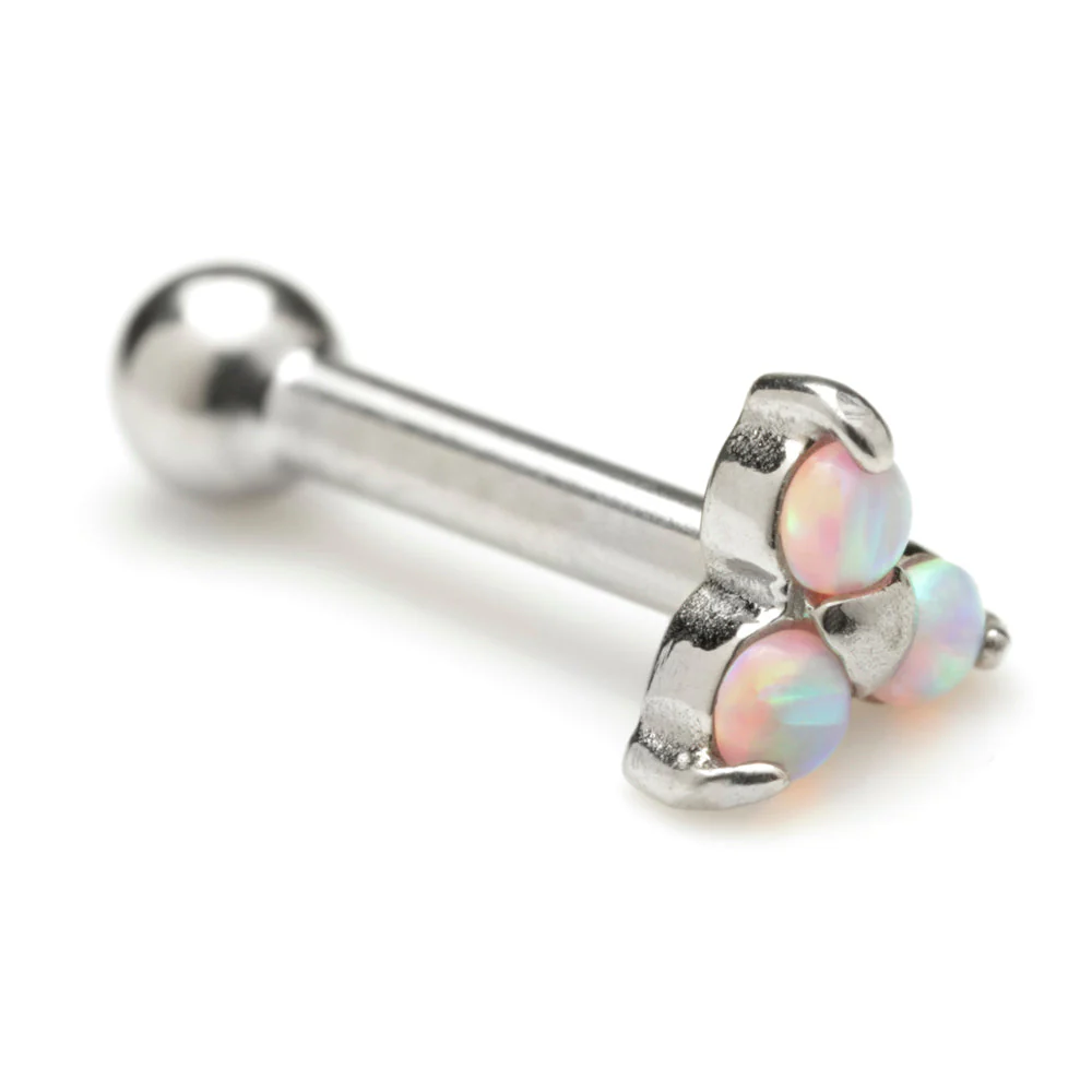 Steel Internal Thread Opal Single Ball Microbar - 1.2mm - Image 3