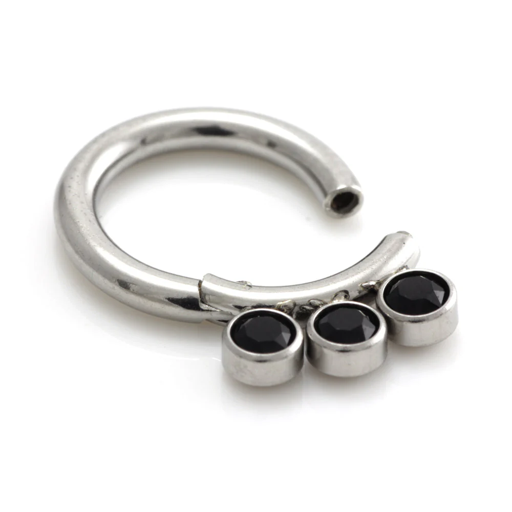 Steel Jewel Hinged Segment Ring - Image 7