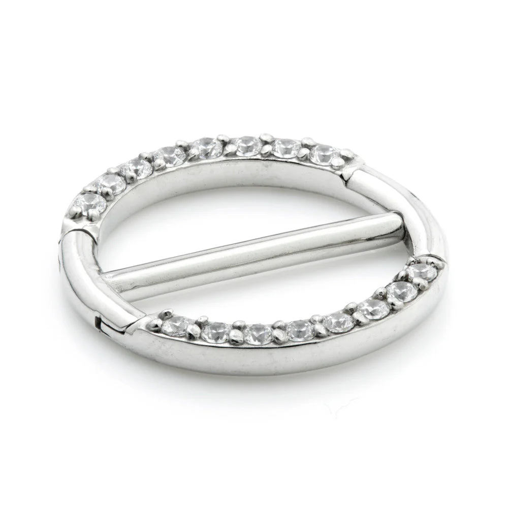 Steel Jewelled Double Nipple Clicker