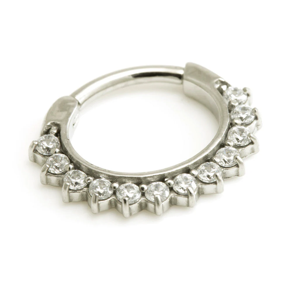 Steel Large Jewelled Septum Ring