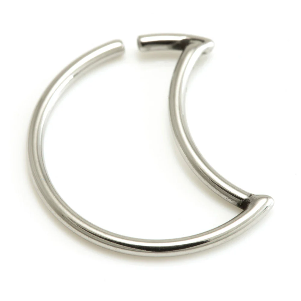 Steel Moon Shaped Ring