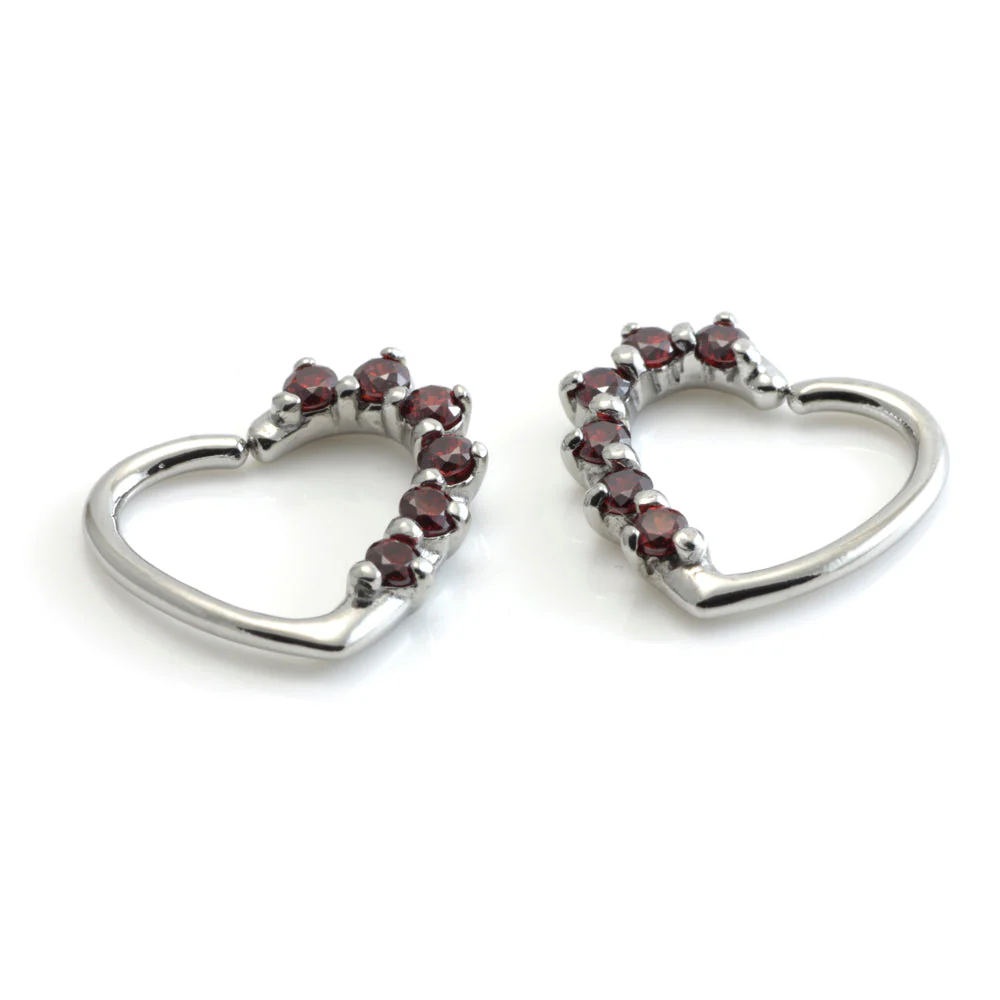 Steel Multi Gem Heart Ring - Image 4