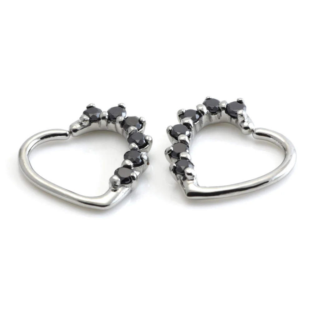Steel Multi Gem Heart Ring - Image 6