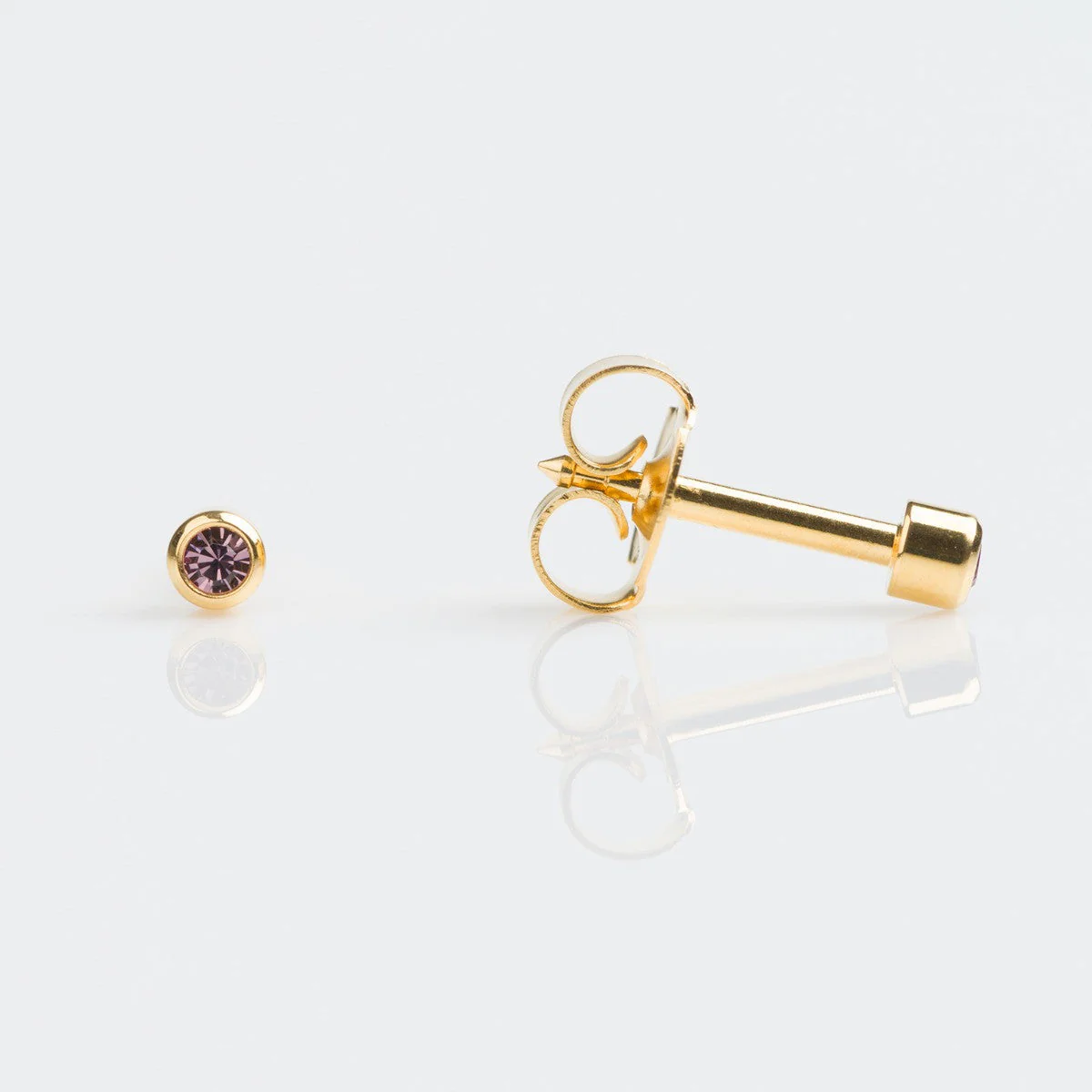 Studex Mini Gold Plated Bezel June Studs - Pack of 12