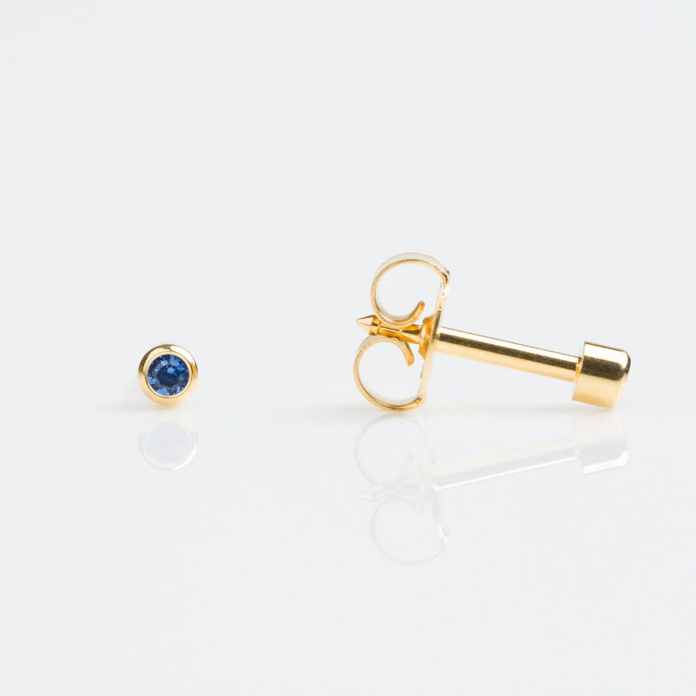 Studex Mini Gold Plated Bezel September Studs - Pack of 12