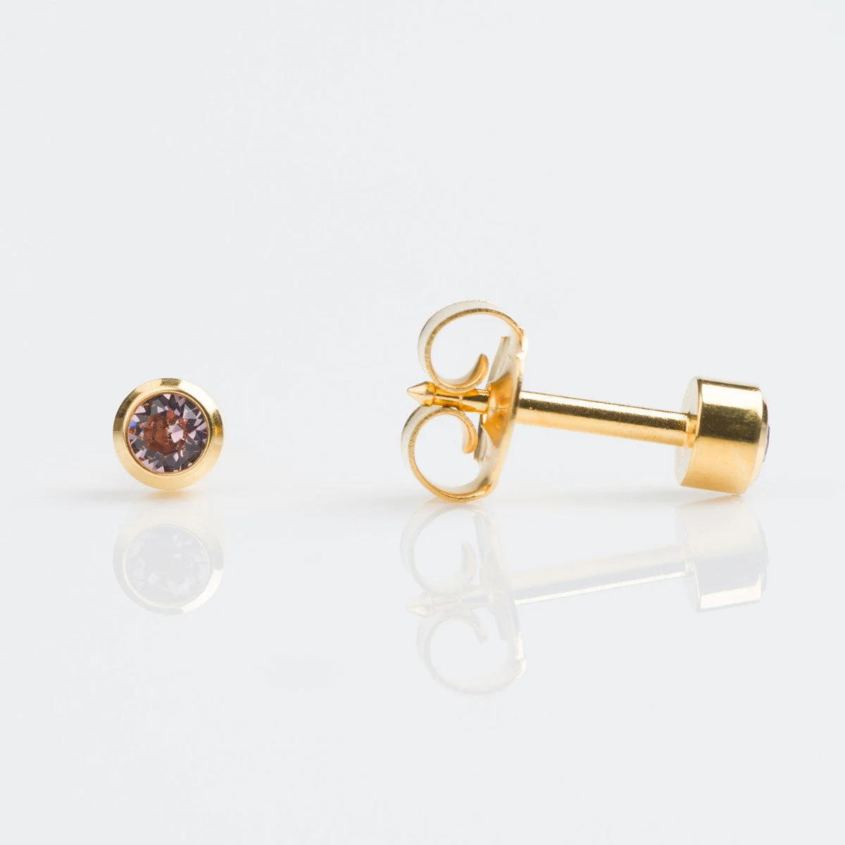 Studex Regular Gold Plated Bezel June Studs - Pack of 12