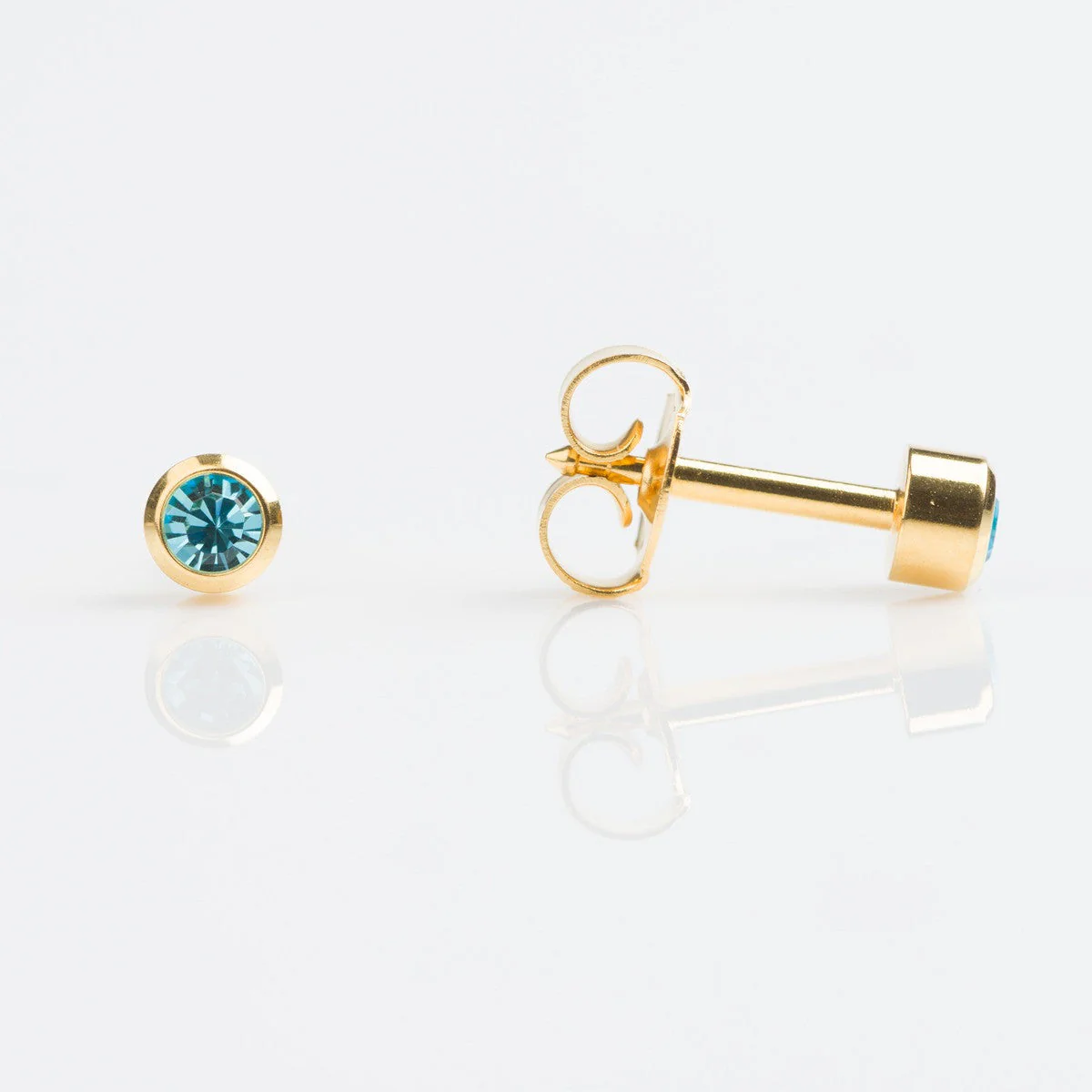 Studex Regular Gold Plated Bezel March Studs - Pack of 12