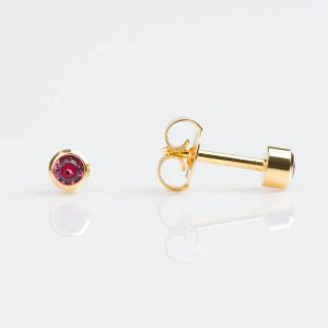 Studex Regular Gold Plated Bezel October Studs - Pack of 12