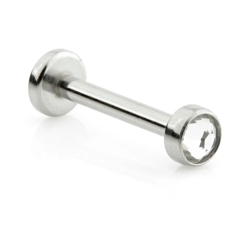Threadless Ti Micro Labret with Pop In Gem Disk