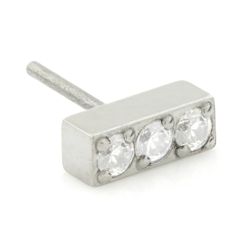 Threadless Ti Multi 3 Gem Bar Attachment