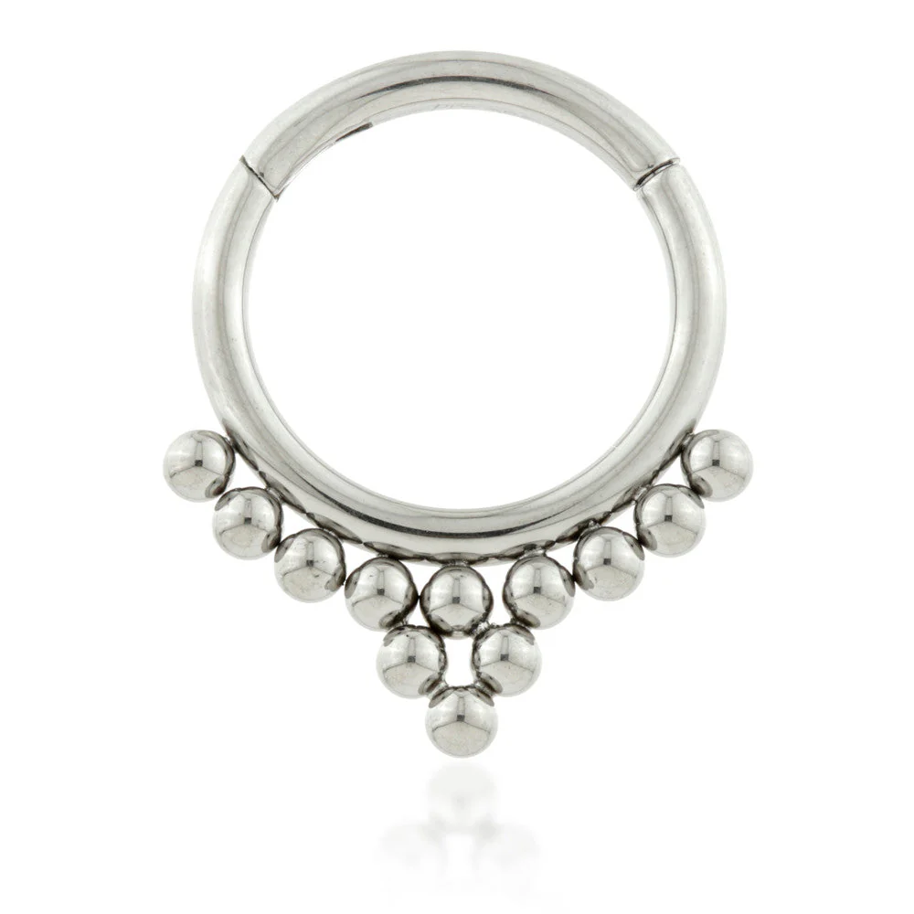 Ti Couture Front Arrow Ball Hinged Daith Ring